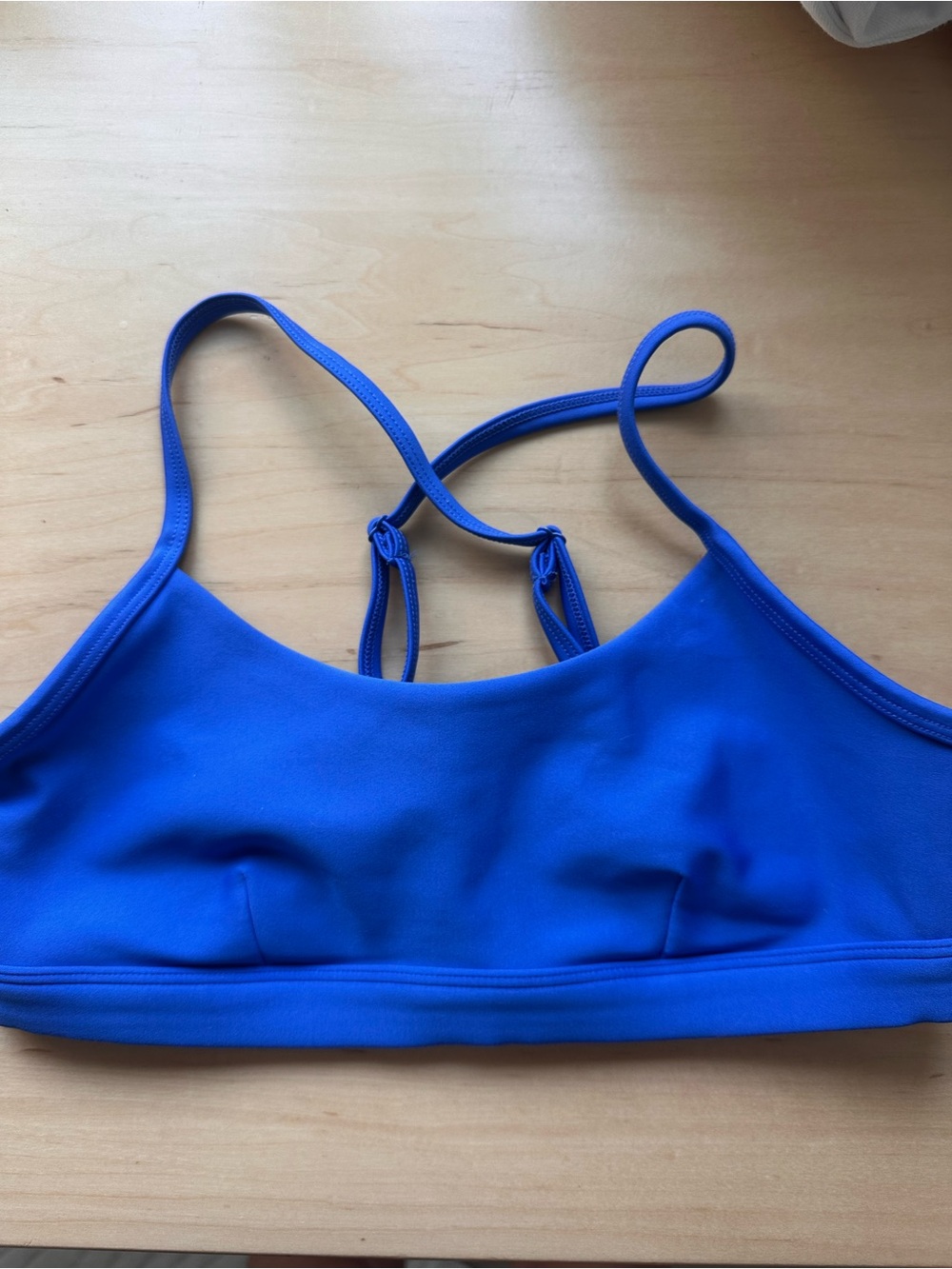 ALO Yoga Electric Blue Strappy Swim Bikini Top